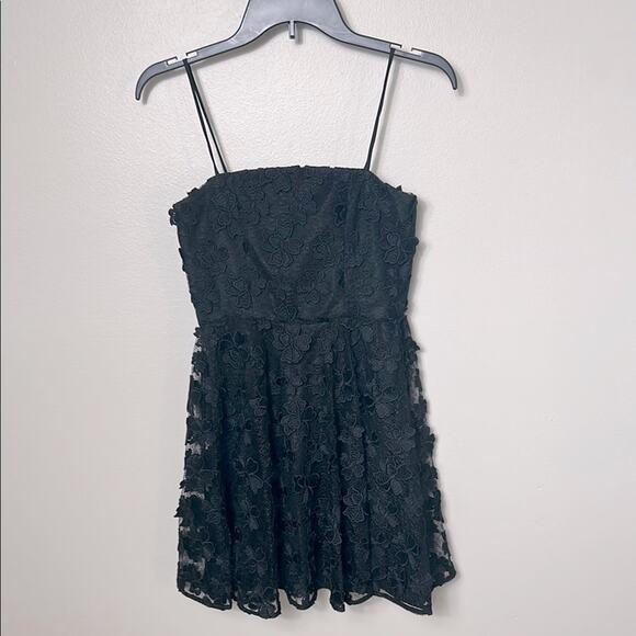 NWT Milly Minis girl’s black 3D floral Avery formal pageant dress - Picture 1 of 12